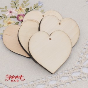 Сердце, 6х6,5 см, подвеска из дерева - Заготовки для декупажа. Интернет-магазин Завиток
